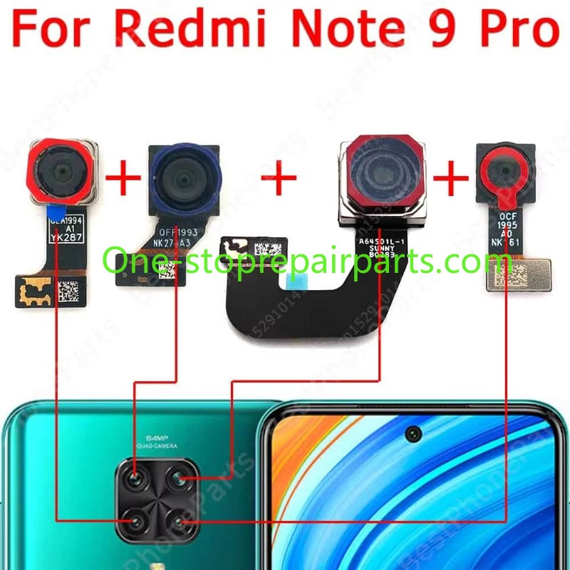 Rear Back Camera For Xiaomi Redmi Note 9 Pro 9S 9Pro Note9 Main Backside Camera Module Flex Replacement Spare Parts Xiaomi phone repair parts