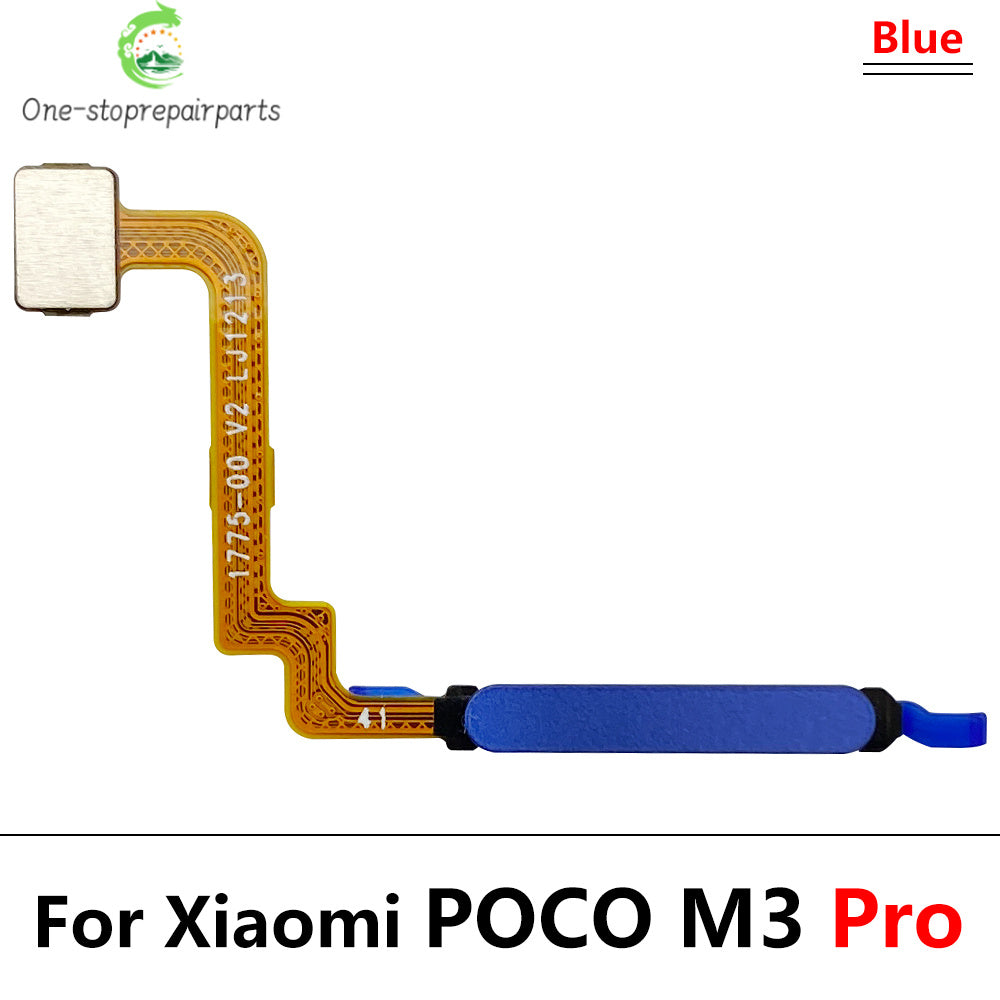 New For Xiaomi Poco M3 Pro / For Redmi Note 10 5G Home Button FingerPrint Touch ID Sensor Flex Cable Replacement Parts  Xiaomi  Xiao mi phone repair parts