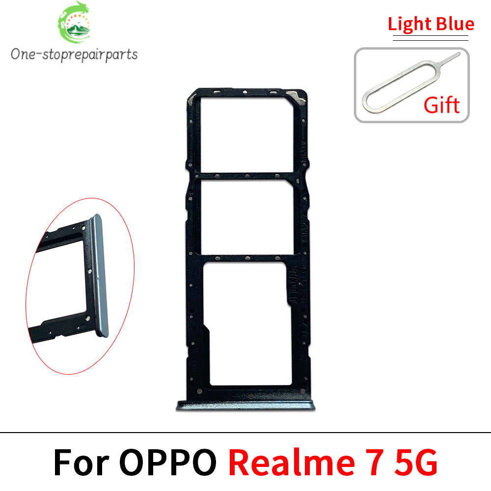 10Pcs, SIM Card Tray Slot Holder Adapter Accessories For OPPO Realme 7 8 9 Pro 4G 5G Realme phone repair parts