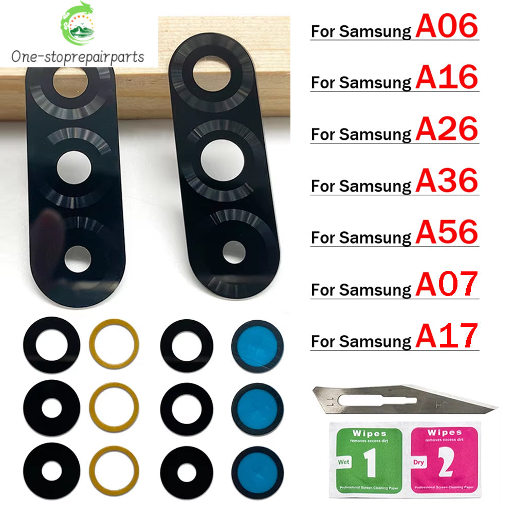 Rear Back Camera Glass Lens For Samsung A06 A16 A26 A36 A56 A07 A17 4G 5G Camera Glass With Glue Adhesive Samsung phone repair parts