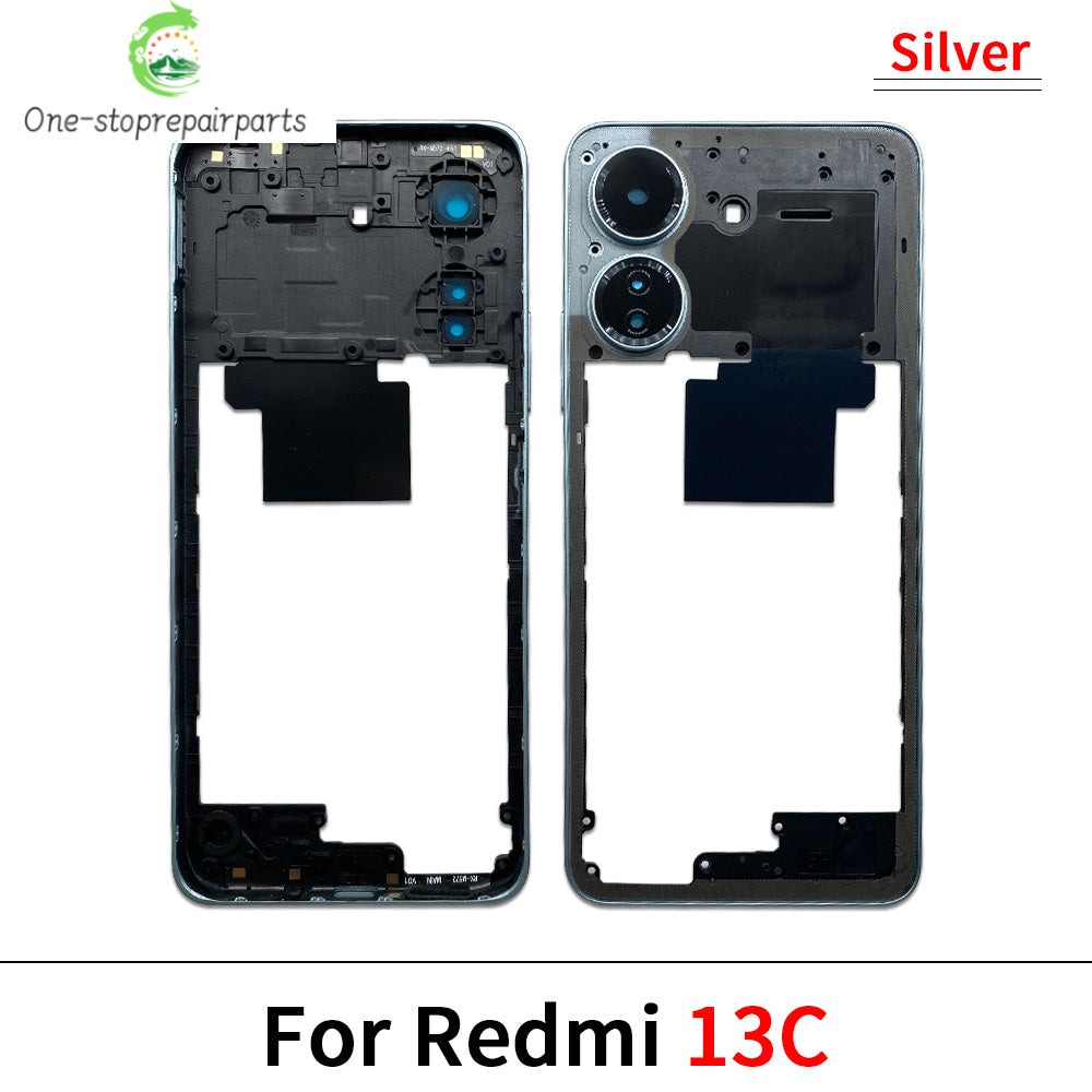 New Middle Frame For Xiaomi Redmi 12 13 13C 14C 4G 5G Door Housing Bezel Repair Parts Xiaomi  Xiao mi phone repair parts