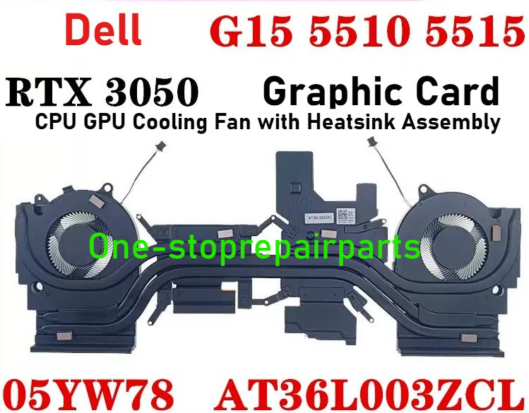 CPU GPU Cooling Fan Heastsink Assemble For Dell G15 5510 5511 5515 5520 5521 5525 Radiator Fan Module 0JPVVG 05YW78 0CD2W3 0C6FY4 060XK7 08J8F5 0Y5MJD 0XF50C 0G7V1F 01FM26 0V1KC2 Dell laptop repair parts