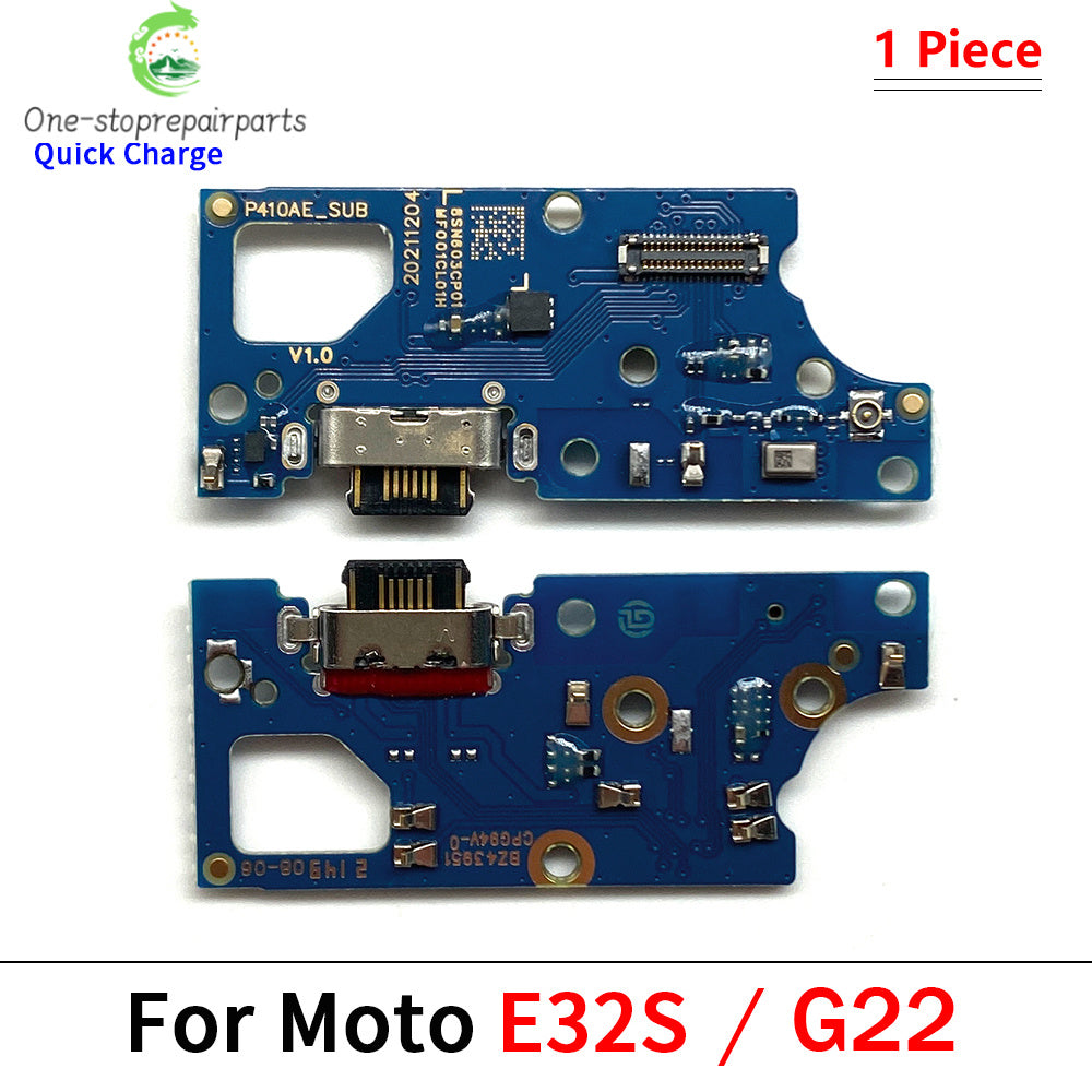 10Pcs, USB Charge Port Dock Connector Charging Board Flex Cable For Moto G04 G04s E14 E32s G05 G15 G85 G75 G Play Power 5G 2024 Motorola phone repair parts