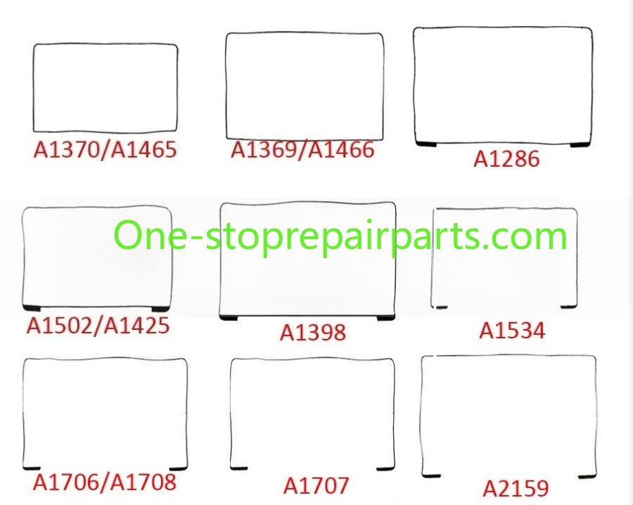 LCD Screen Rubber Ring Middle Frame Bezel for Macbook A1370  A1369 A1466 A1398 A1502 A1534 A1706 A1707 A1708 A1989 A2159 A2141 Macbook repair parts