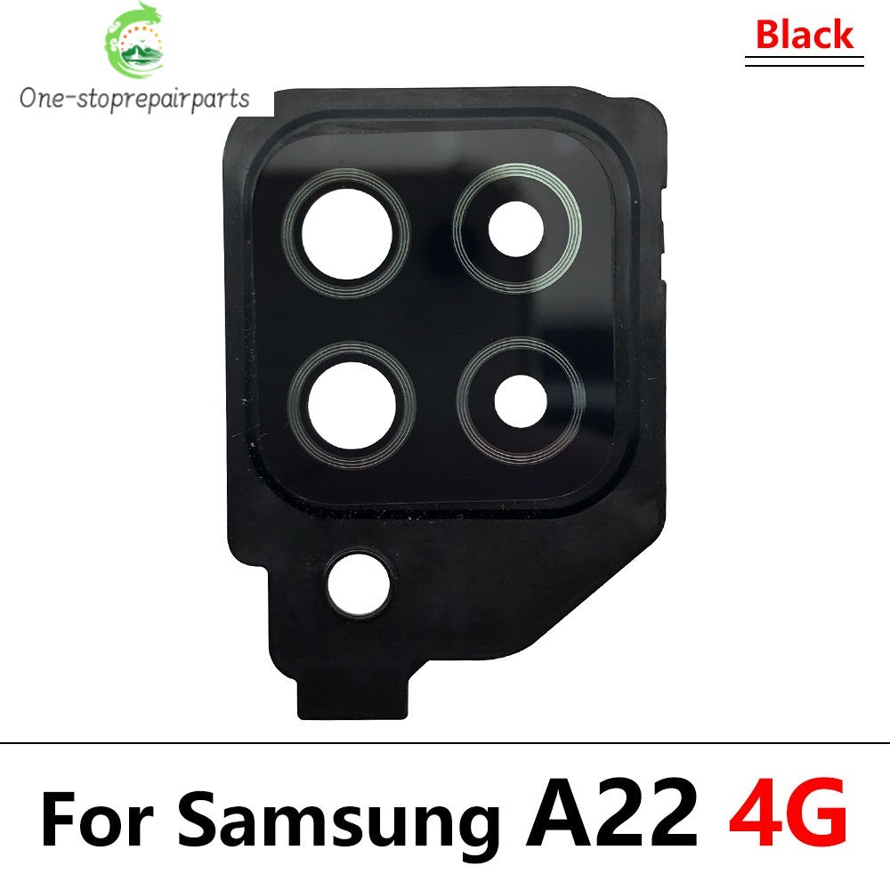 10Pcs/Lot, Housing Back Rear Camera Glass Lens Cover Frame Holder For Samsung A22 4G 5G A225F A226B Samsung phone repair parts
