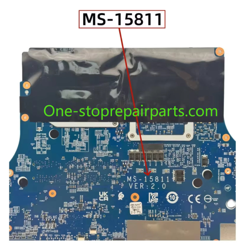 100% Full Tested Main sytem board for MSI MS-15811 Pulse GL66 11UEK Katana GF76 GF66 11UE i5 11400H RTX3060  i7-11800H RTX3060 6GB MOTHERBOARD MSI laptop repair parts