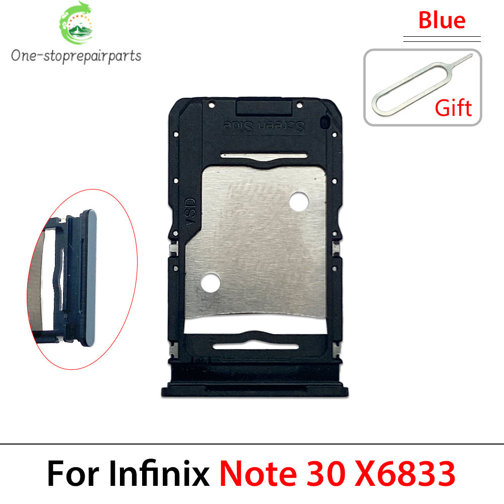 10Pcs, SIM Card Tray Slot Holder Adapter Accessories For infinix Note 7 8 8i 11 12 12i 30 40 Pro Lite VIP 4G 5G  infinix phone repair parts