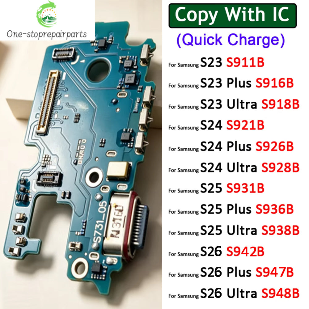 USB Charger Charging Dock Port Connector Flex Cable For Samsung S23 S24 S25 S26 Plus Ultra Fe Edge 5G S931B S936B S938B S928B Samsung phone repair parts