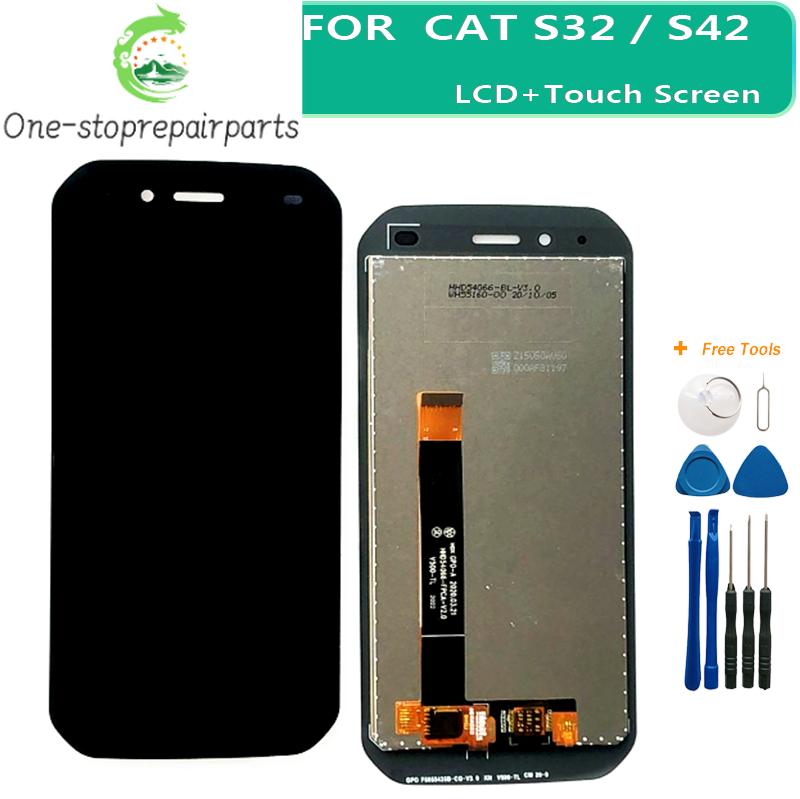 Original New For Caterpillar CAT S32 LCD Display and TP Touch Screen Digitizer Assembly +Tools 5.5" Caterpillar CAT S42 Display Other Brand Phone repair parts