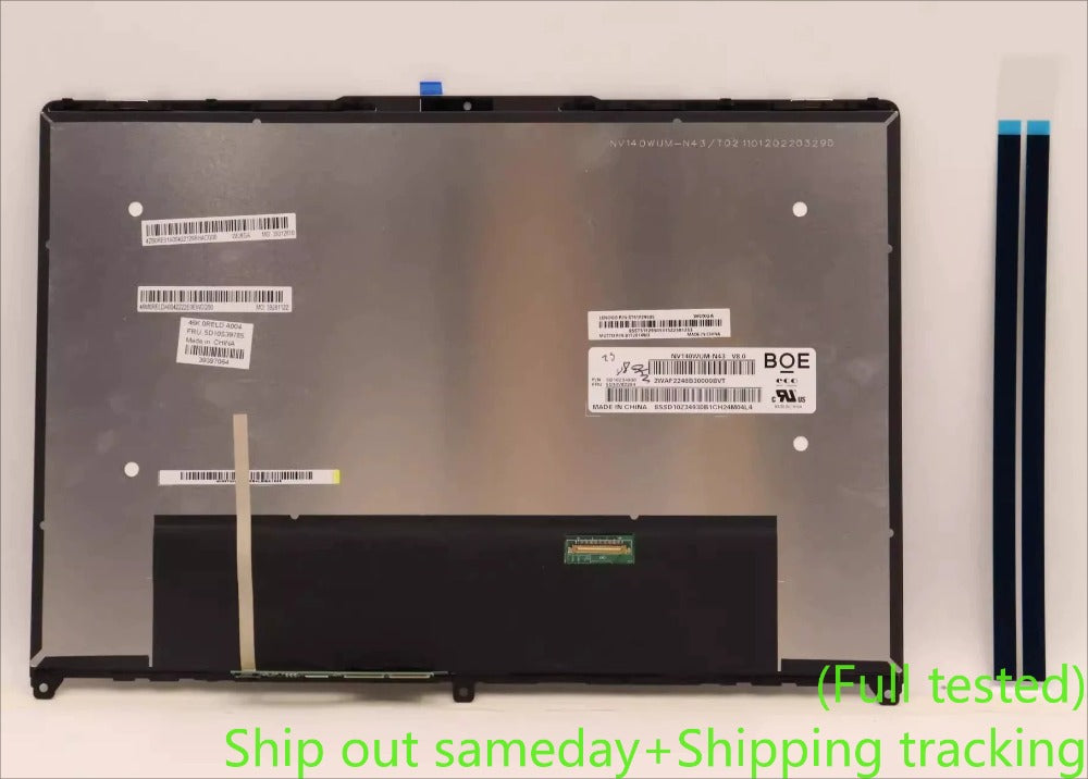 14" LCD touch screen with Bezel for Lenovo IdeaPad Flex 5 14IAU7 14ALC7 14ABR8 14IRU8 5D10S39785 5D10S39786 5D10S39788 5D10S39787 NV140WUM-N43 V8.0 WUXGA Touch IPS
