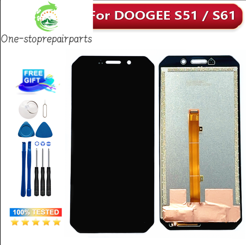 Original For DOOGEE S51 S61 LCD Display Screen + Touch Panel Digitizer Replacement For DOOGEE S51 S61 Pro LCD Display Doogee phone repair parts