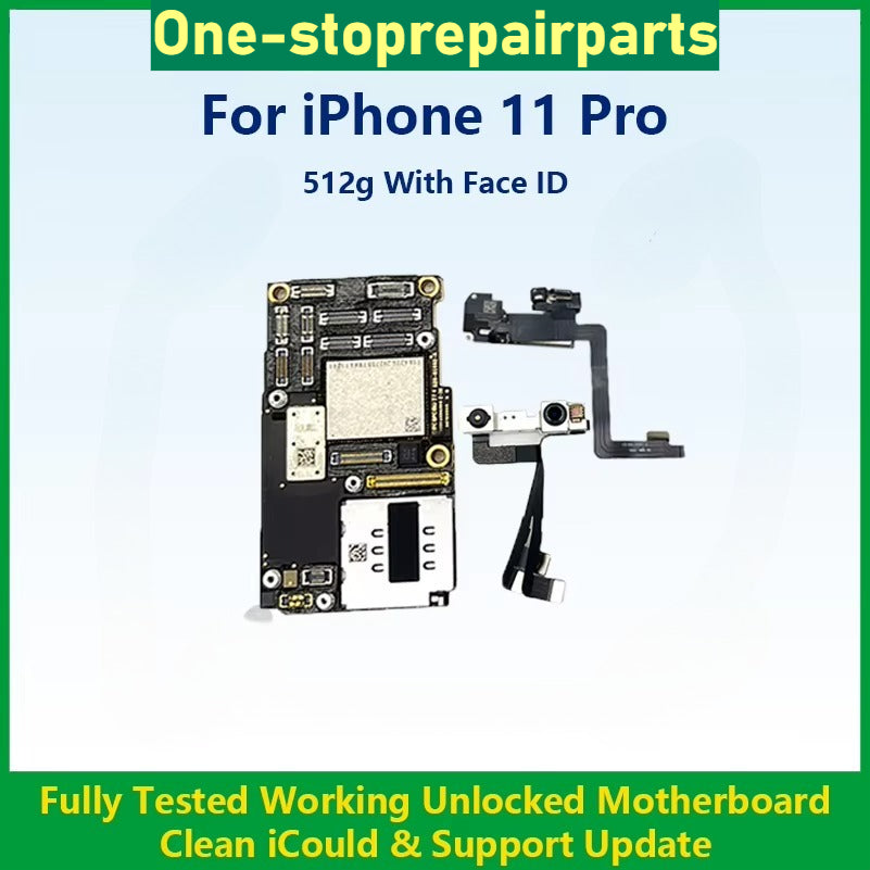 Fully Tested Authentic Motherboard For iPhone 11 Pro Max 64g/256g Unlocked Mainboard Without Face ID Clean iCloud Fast Shipping iPhone phone repair parts