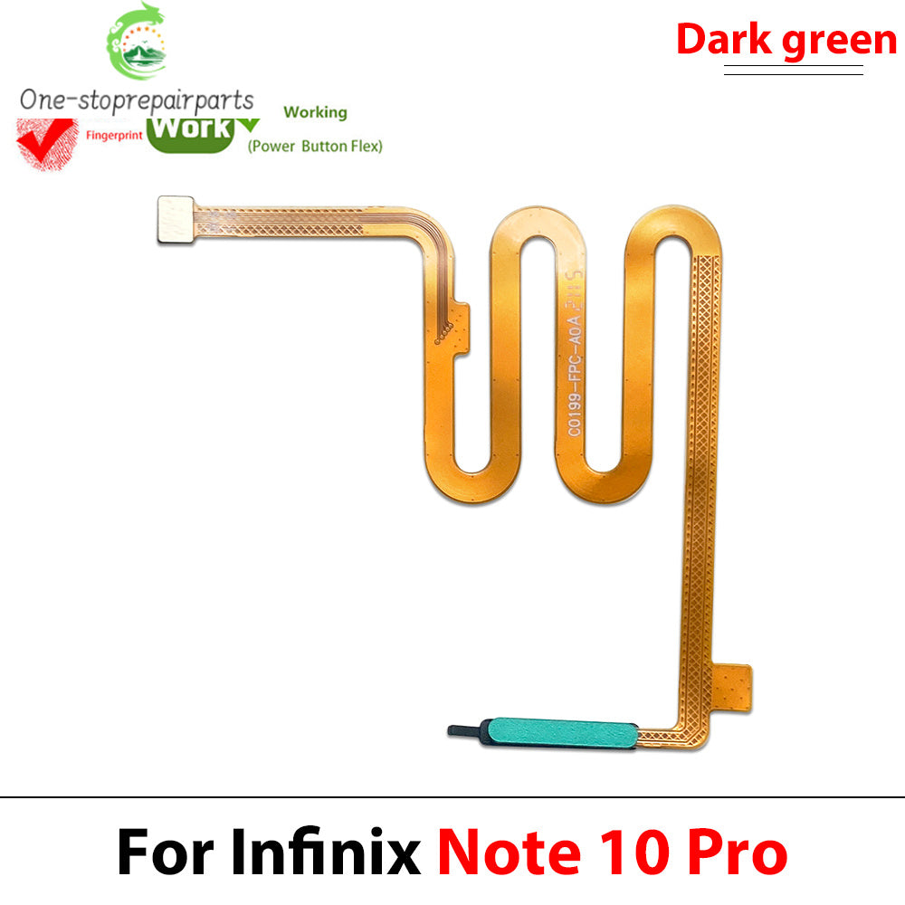 Fingerprint Home Button Fingerprint Menu Return Key Recognition Sensor Flex Cable For infinix Note 10 12 Pro 4G 5G  infinix phone repair parts