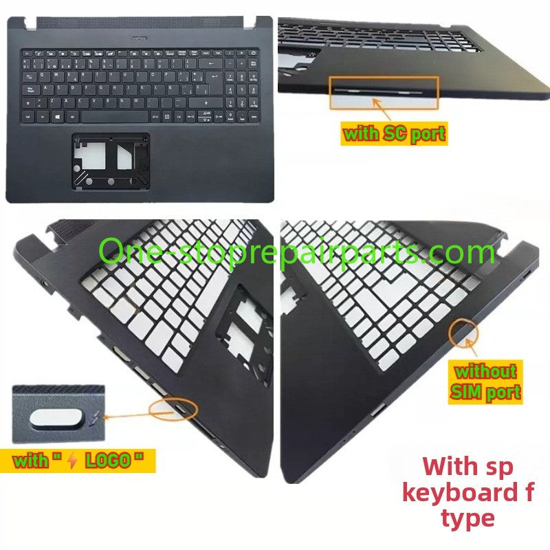 Upper case keyboard assembly for Acer TravelMate P215-52 P215-53 P50 N19Q8 US FR SP UK  topcase palmrest assembly