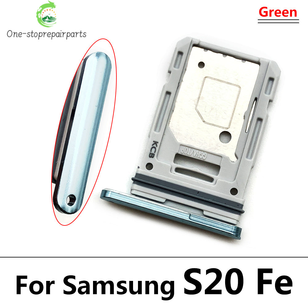 New For Samsung S21 S20 Plus Ultra Fe Dual SIM Card Slot SD Card Tray Holder Adapter Replacement Spare Parts Samsung phone repair parts