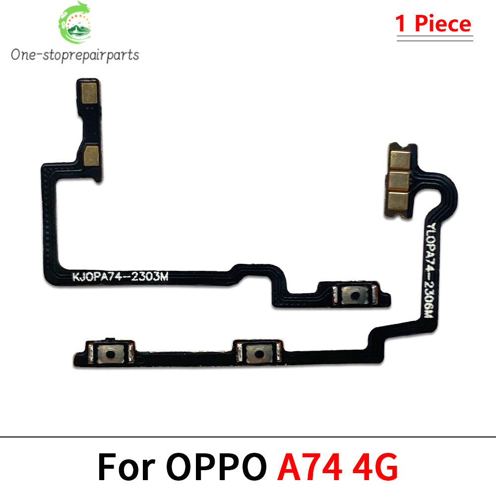 10Pcs, Power On Off Volume Side Button Key Flex Cable For OPPO A12 A15 A16 A52 A53 A54 A55 A57 A72 A73 A74 A93 A94 A95 A96 4G 5G OPPO phone repair parts