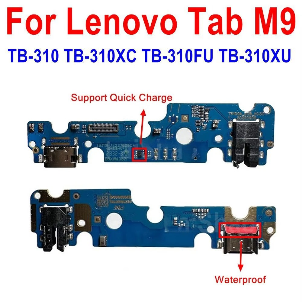 USB Charging Port Connector Plug Jack Charge Dock Board Flex Cable For Lenovo Tab M9 TB-310 TB-310XC TB-310FU TB-310XU Repair Replacement Part Lenovo Tablet repair parts