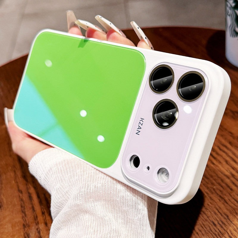 Ice 360 ° bracket for iphone17promax mobile phone case iPhone 16pro new second becomes large window lens all-inclusive 15 anti-drop protection 14 advanced color contrast 13 heat dissipation case women's Phone accessories