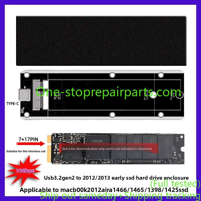 M2 SATA to Apple MACBOOK AIR 2012 SSD adapter card A1465 A1466 not support NVME  M.2 NGFF SATA TO MACBOOK 2012  KEY-B SATA 2280 SSD A1360 A1370 A1398 SSD Macbook A1466 A1465 A1398 A1425 SSD  hard disk enclosure REPAIR TOOLS