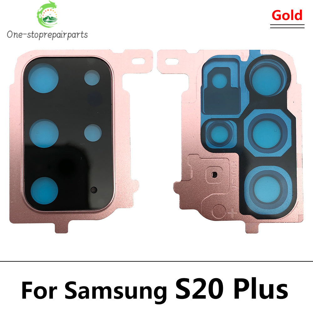 10Pcs/Lot, Rear Camera Glass Lens Back Camera Glass Cover Frame For Samsung S20 Plus S20 Ultra Replacement Parts Samsung phone repair parts