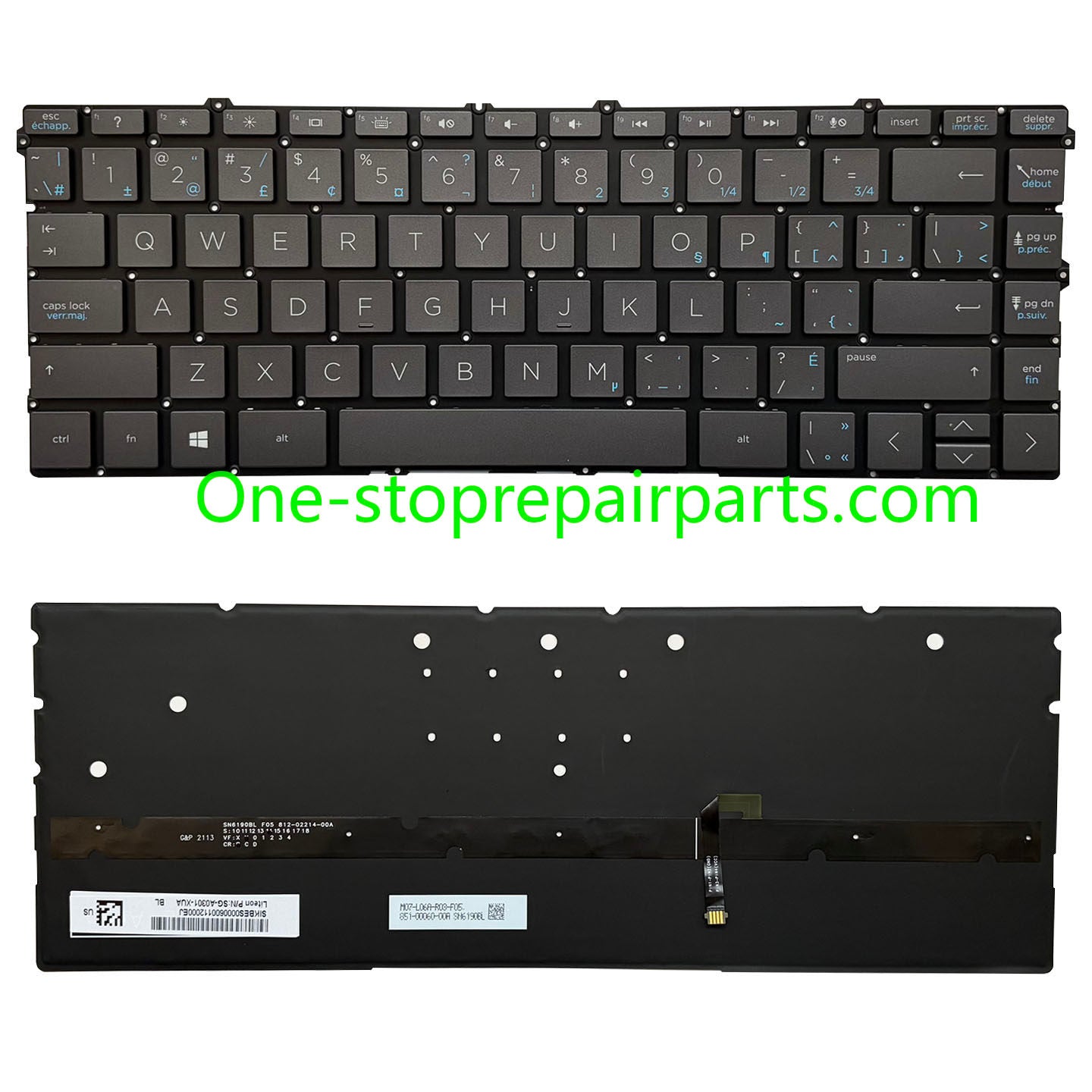 Upper Keyoard  for HP Spectre X360 13-AW TPN-Q225 UK/SP/RU/LA US