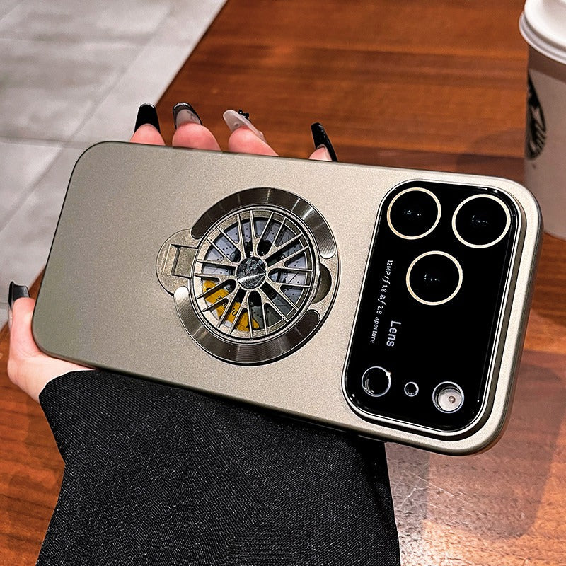 Unzip gyro for iPhone 17promax mobile phone case New iPhone16 protective case Frosted 17Air lens All-inclusive anti-drop ultra-thin 360 magnetic suction bracket Men's and women's hard case Phone accessories