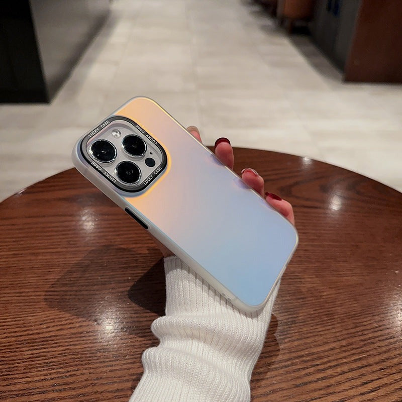 Accessories [Colorful color change] Advanced ins wind matte gradual change laser phone case is suitable for iphone14promax phone accessories