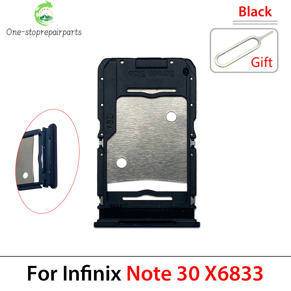 New For infinix Note 7 8 8i 11 12 12i 30 40 Pro Lite VIP 4G 5G SIM Card Tray Slot Holder Adapter Accessories  infinix phone repair parts