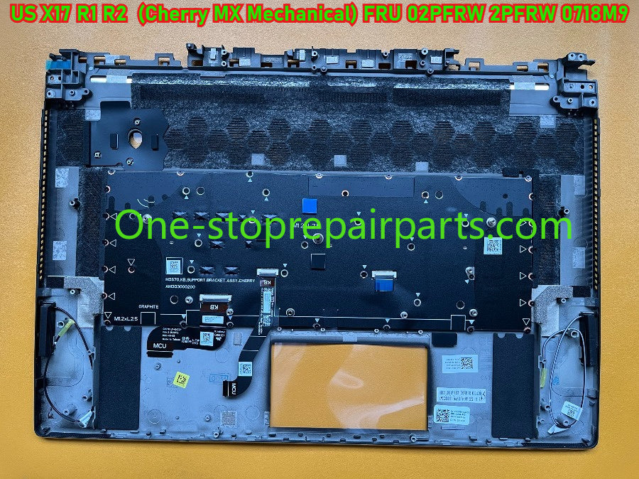 US Palmrest keyboard assembly for Dell Alienware  X17 R1 R2 Per-Key RGB Cherry MX Mechanical FNJR0 346YC 8NH0R  02PFRW 2PFRW 0718M9 upper case topcase keyboard assembly Dell Laptop repair parts