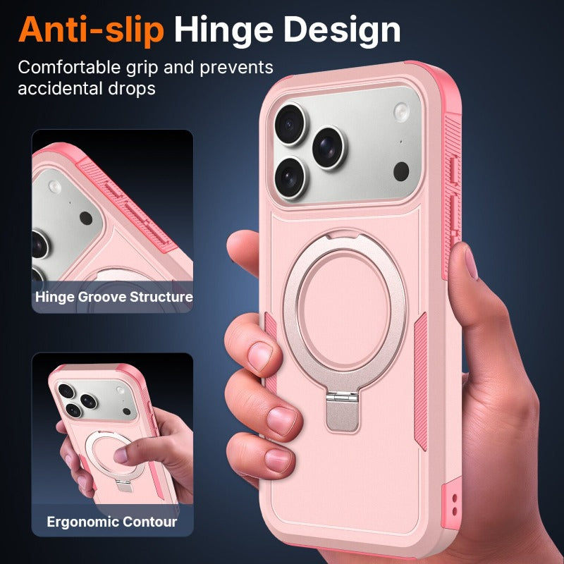 New magnetic bracket mobile phone case for iPhone iphone18promax mobile phone case 16/17 anti-drop advanced 15 bracket 14Pro mech hard case Phone accessories