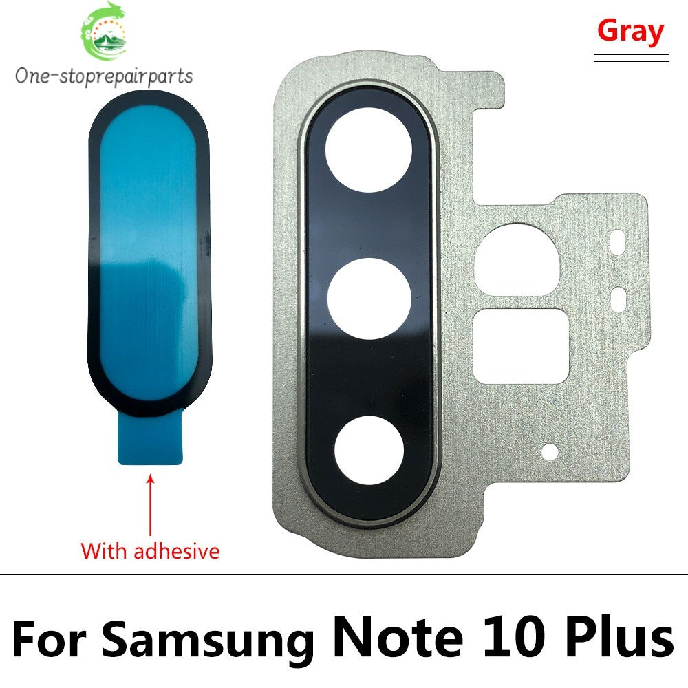 10Pcs, Back Rear Camera Glass Lens Circle Cover For Samsung Note 20 / Note 20 Ultra / Note 10 Plus / Note 10 Lite Adhensive Samsung phone repair parts