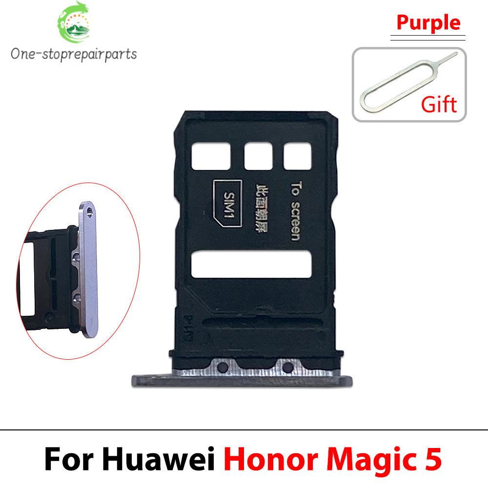 New Micro Nano SIM Card Holder Tray Slot Holder Adapter Socket For Huawei Honor Magic 4 5 6 Pro Lite 4G 5G Huawei phone repair parts