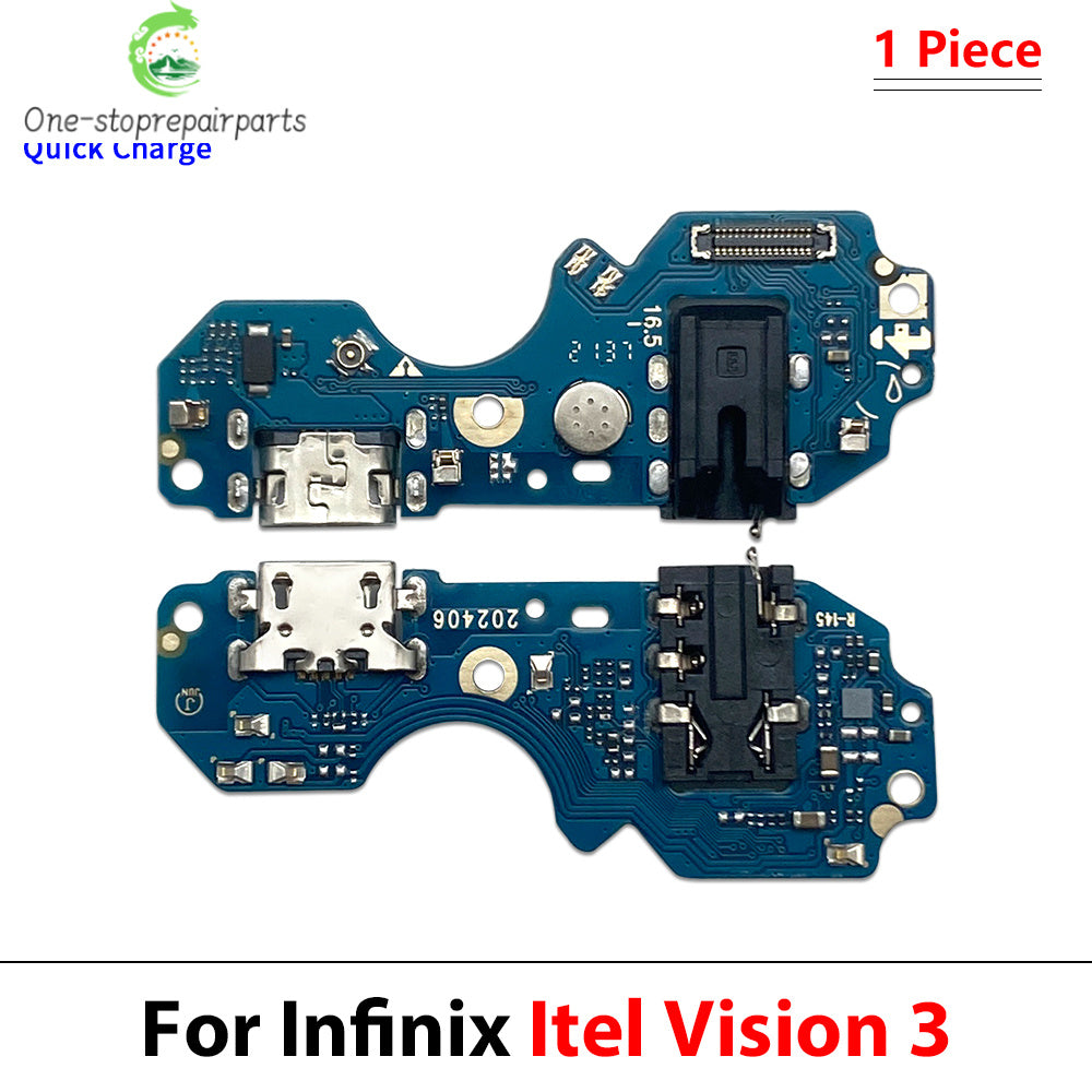 10Pcs, USB Charging Port Dock Charger Connector Board For Itel A58 A60 A60s A70 P40 P65 P36 P33 P37 P38 S23 Vision 1 3 5 Plus   Itel phone repair parts