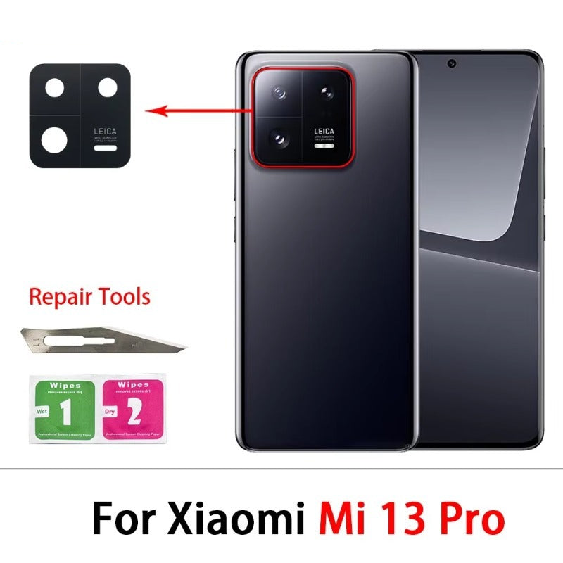 Rear Back Camera Glass Lens For Xiaomi Mi 10 10T 11 11T 12 12T 13 14 14T 15 15T Pro Lite Pro 5G Camera Lens With Adhesive Xiaomi  Xiao mi phone repair parts
