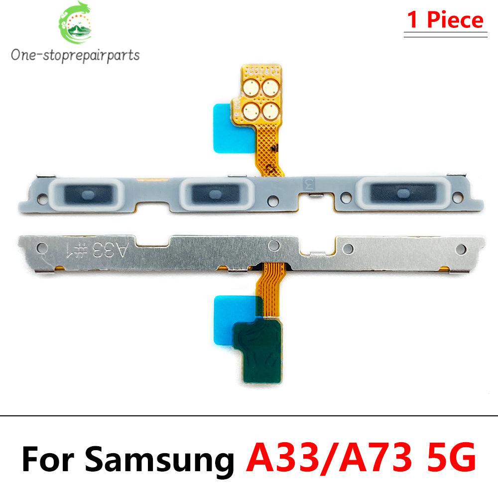 10Pcs, Power on off Volume Key Button Flex Cable For Samsung A02S A22 A32 A52 A72 A03s A03 Core A04 A04s A13 A33 A53 A73 5G 4G Samsung phone repair parts