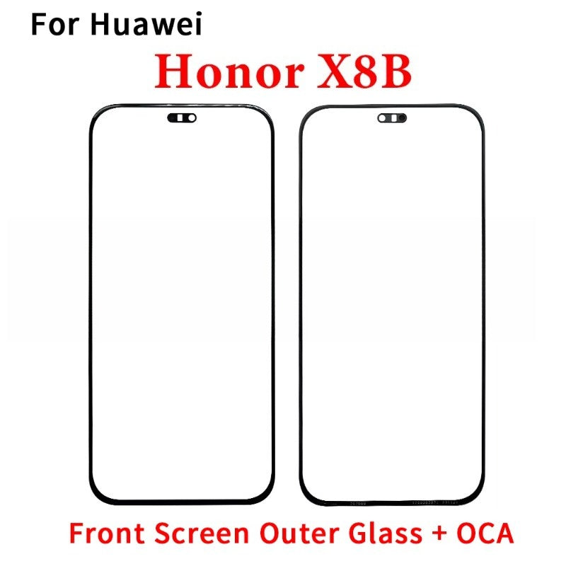 New GLASS + OCA LCD Front Outer Lens For Huawei Honor X5 X6 X6s X6A X6B X7 X7A X7B X8 X8A X8B X9 X9A X9B 4G 5G Touch Screen Huawei phone repair parts