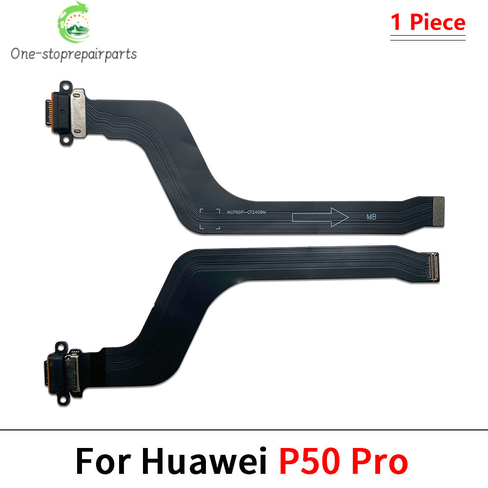 10Pcs, USB Charging Port Dock Charger Plug Connector Board Flex Cable For Huawei Mate 40 50 50E 60 Pro P50 P60 P50E Pura 70 Pro Huawei phone repair parts