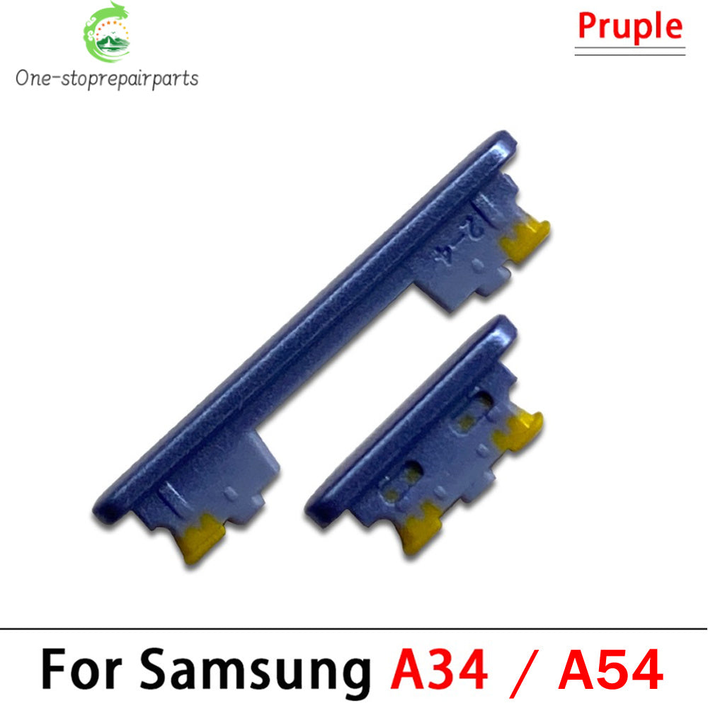 New For Samsung A14 A24 A34 A54 4G 5G Side Key Power and Volume Buttons Button Replacement Parts Samsung phone repair parts