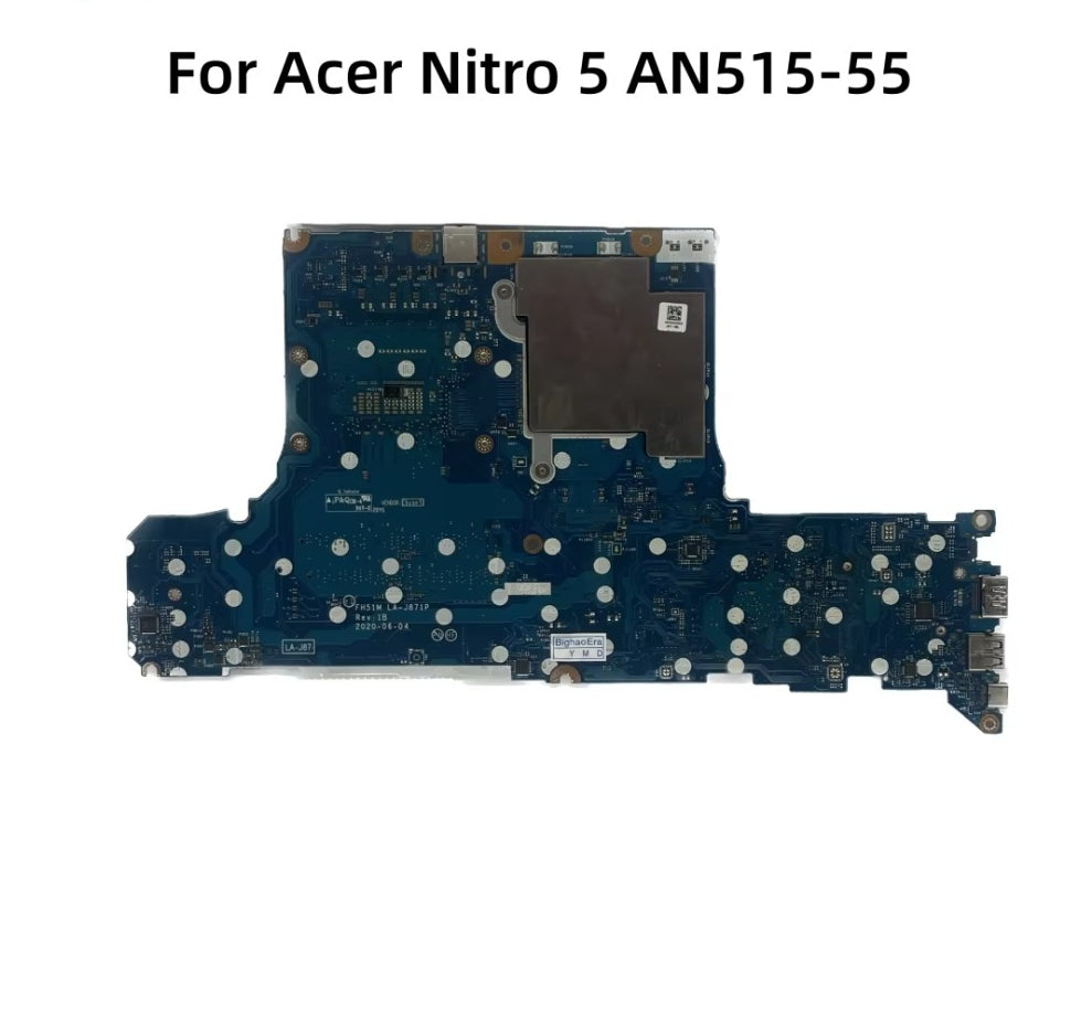 FH51M LA-J871P For Acer Nitro 5 AN515-55 Laptop Motherboard With i5-10300H i7-10750H CPU GTX1650 GTX1650Ti 4GB-GPU NB.Q7M11.001 Acer laptop repair parts
