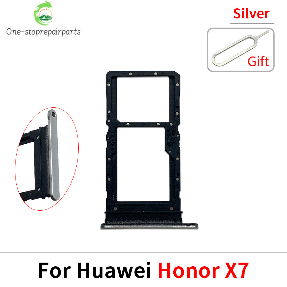 New SIM Card Slot SD Card Tray Holder Adapter For Huawei Honor X7 X7A X7B X7C Replacement Parts Huawei phone repair parts