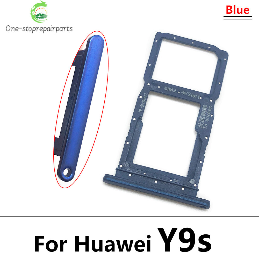 New For Huawei Y6S Y7A Y9S Micro Nano SIM Card Holder Tray Slot Holder Adapter Socket Huawei phone repair parts