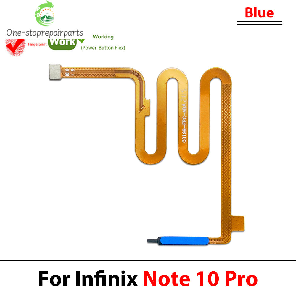 Fingerprint Home Button Fingerprint Menu Return Key Recognition Sensor Flex Cable For infinix Note 10 12 Pro 4G 5G  infinix phone repair parts