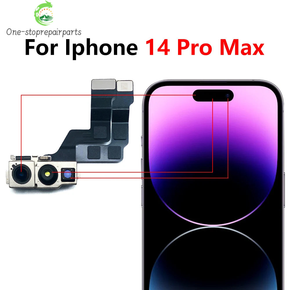 New Front Camera For iPhone 11 12 13 14 15 Pro 11Pro 12Pro 13Pro Max Mini Plus Flex Cable Facing Replacement Parts iPhone phone repair parts