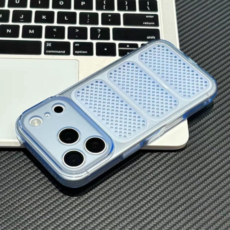 Honeycomb seconds become larger windows for iPhone 17promax seconds become 18pro same color mobile phone case iPhone16 ultra-thin soft case anti-drop 15pro ice through heat dissipation case Phone accessories