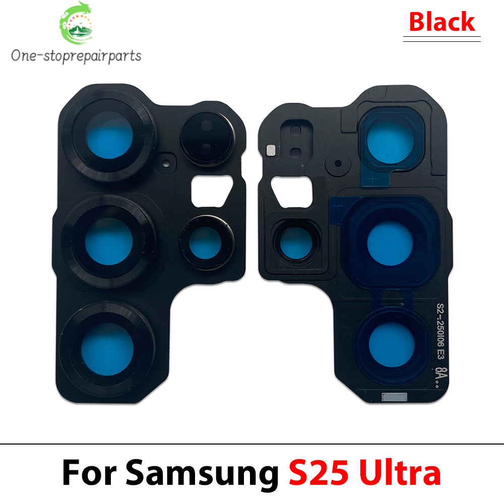 New Rear Camera Glass Lens Cover With Frame Holder For Samsung S20 S21 S22 S23 S24 S25 Plus Ultra 4G 5G Replacement Parts Samsung phone repair parts