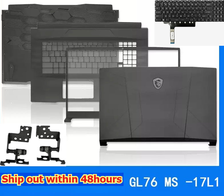 Cover case for MSI Stealth GS76 MS-17M1 keyboard cd back housing bezel frame upper palmrest bottom cover hinge