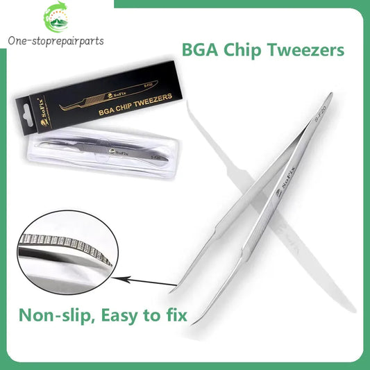 Sofix S-F20 BGA Chip Tweezers  Anti Magnetic Pliers Circuit Board Repair BGATemplate Placement Tweezers for Macbook Repair Tool Professional Repair Tools