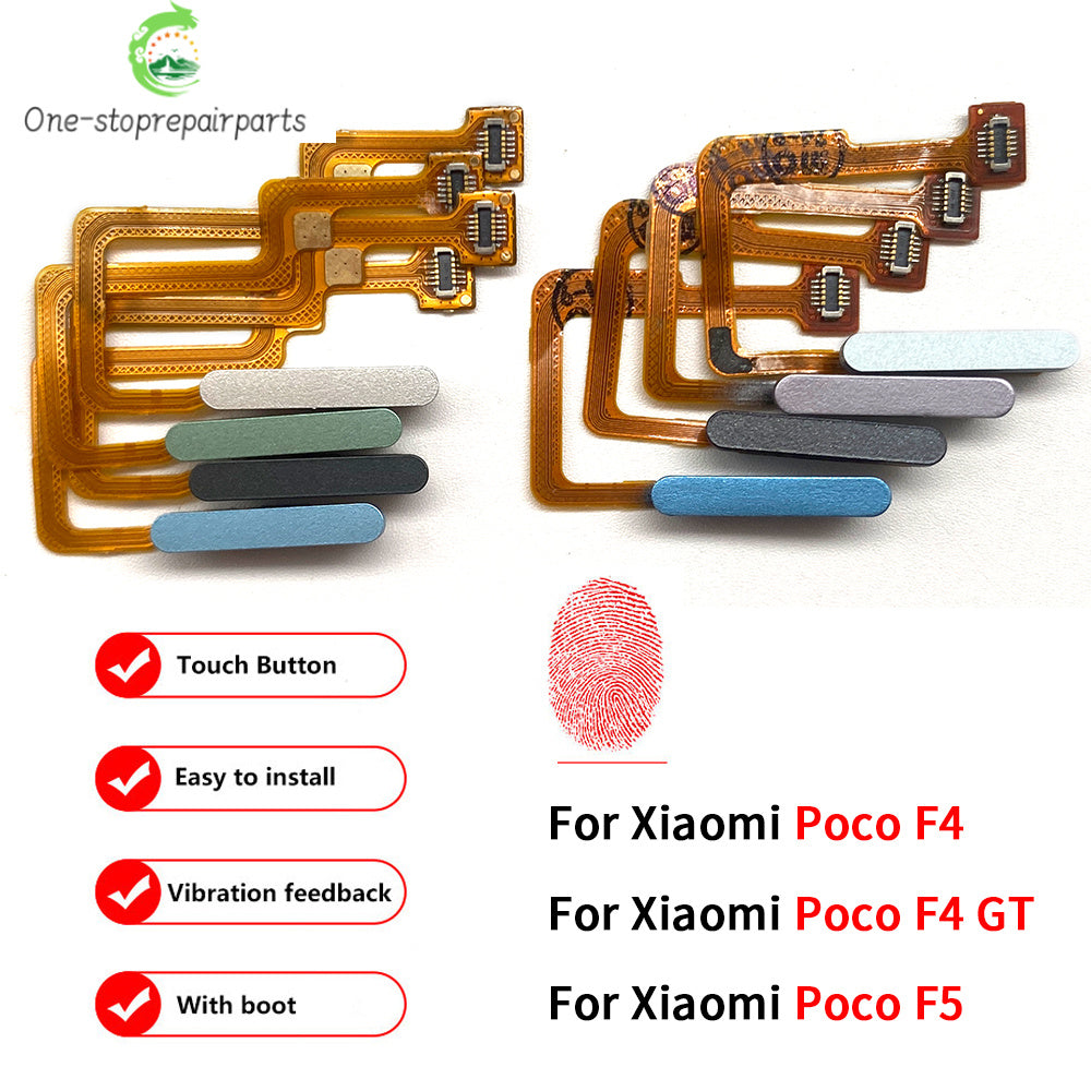 New Fingerprint Flex Cable For Xiaomi Mi Poco F3 F4 GT F5 5G Home Menu Button Key Flex Cable Replacement Parts Xiaomi  Xiao mi phone repair parts