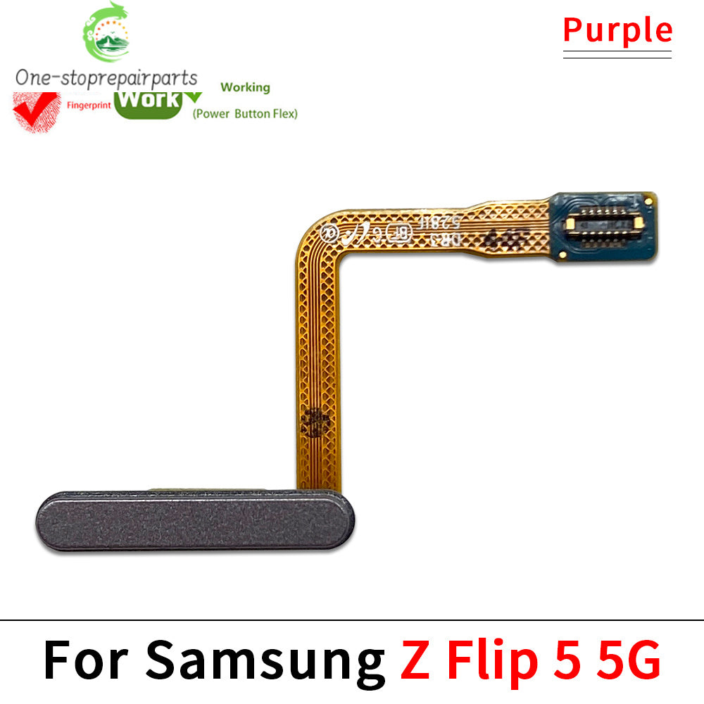 Fingerprint Home Button Fingerprint Menu Return Key Recognition Sensor Flex Cable For Samsung Z Flip 3 4 5 5G Samsung phone repair parts