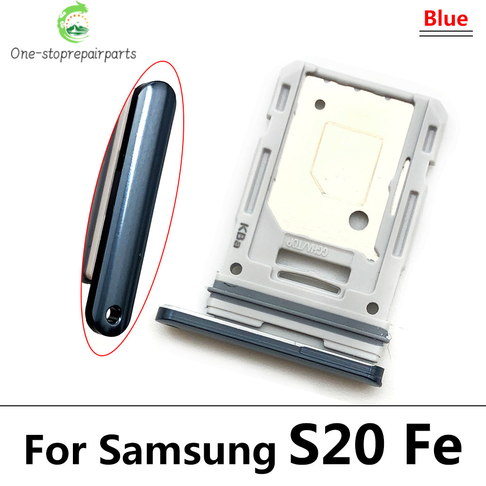 New For Samsung S21 S20 Plus Ultra Fe Dual SIM Card Slot SD Card Tray Holder Adapter Replacement Spare Parts Samsung phone repair parts